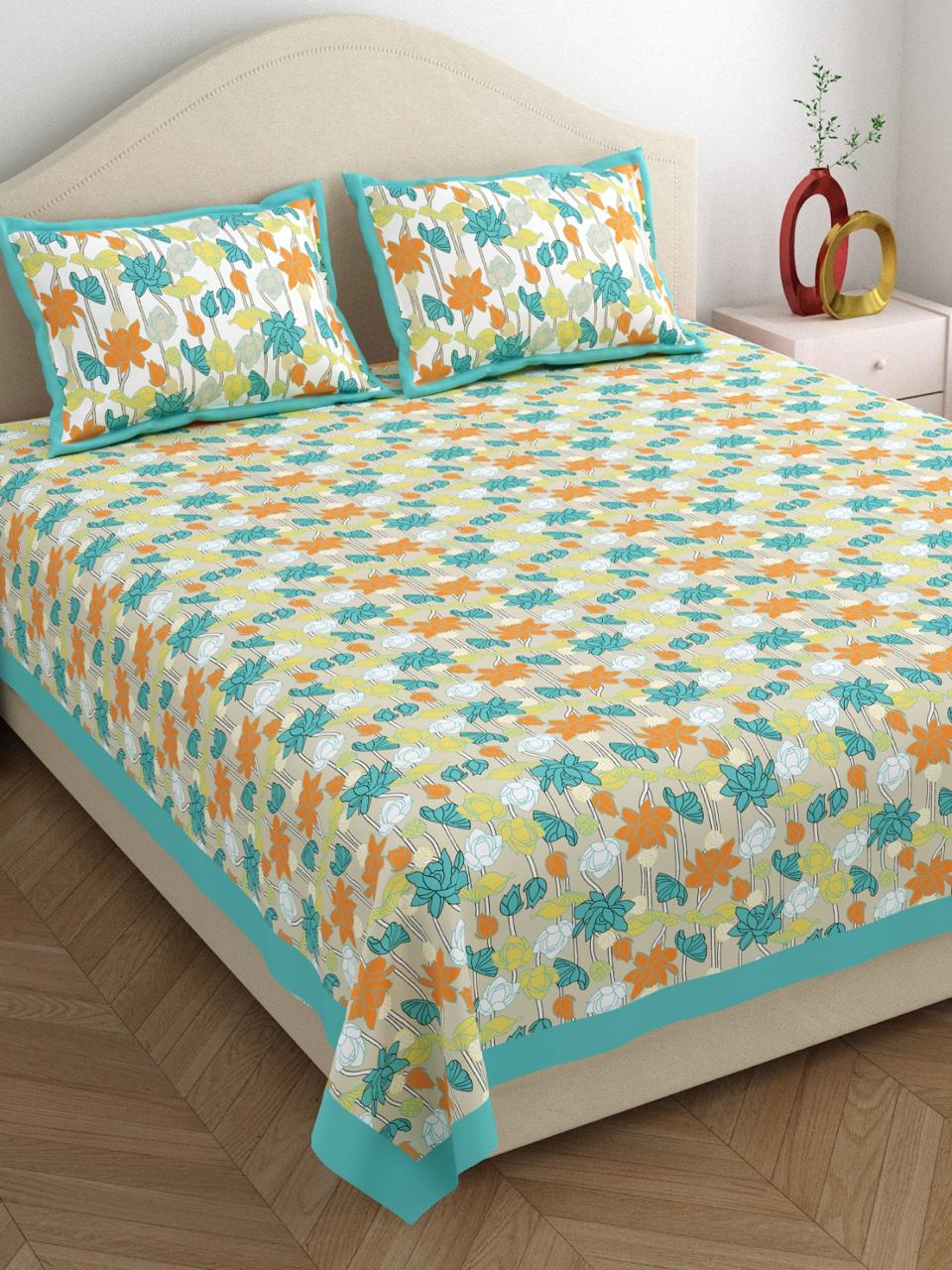 This high-quality 100% cotton bedsheet is designed for maximum comfort and practicality.