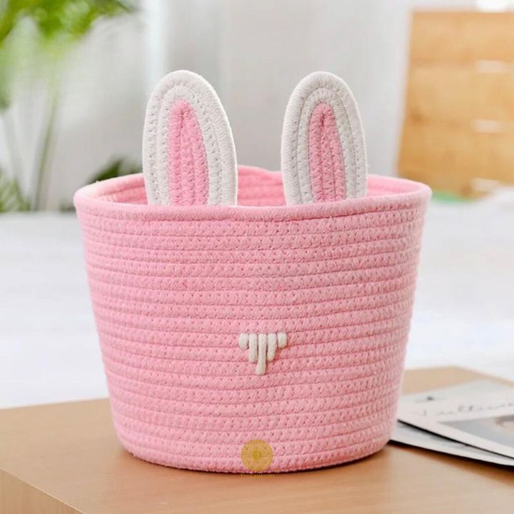 Cute Rabbit Rope Storage Basket - The Gharnish - A Unit of Satkala Creations
