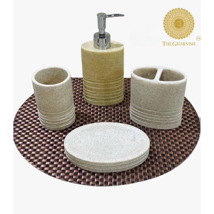 Elegance Ceramic Dispenser Set - The Gharnish - A Unit of Satkala Creations