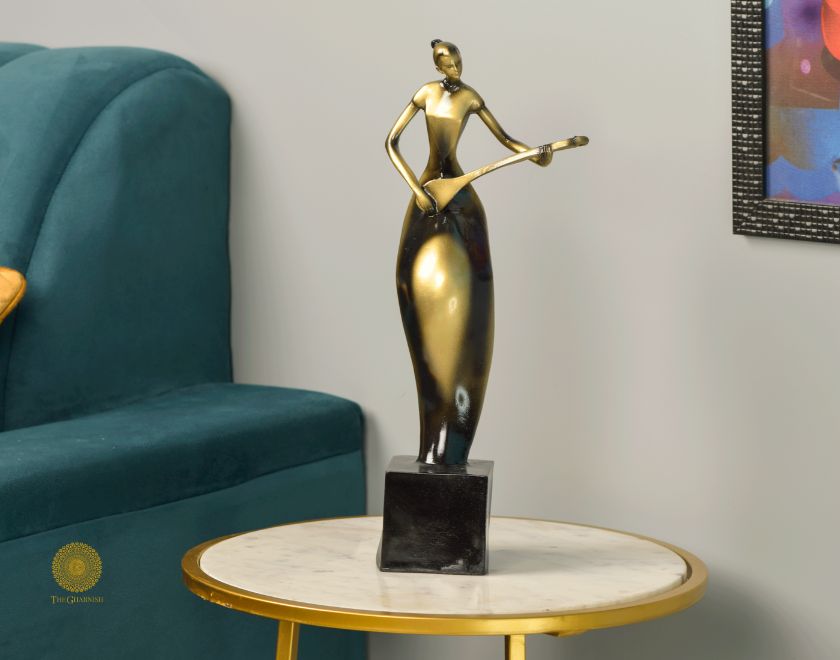 Musical Art Lady Showpiece - The Gharnish - A Unit of Satkala Creations