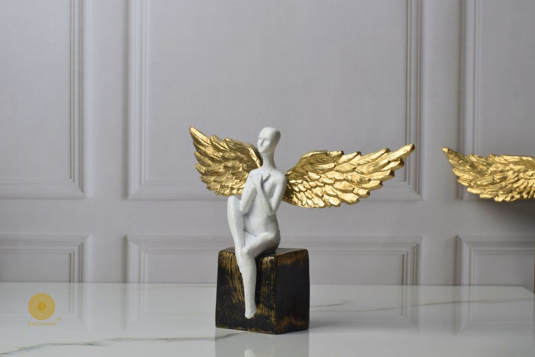 Fairy with Golden Wings (9x7 Inches) - The Gharnish - A Unit of Satkala Creations