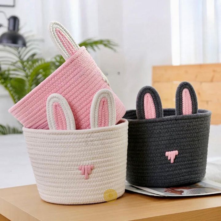 Cute Rabbit Rope Storage Basket - The Gharnish - A Unit of Satkala Creations