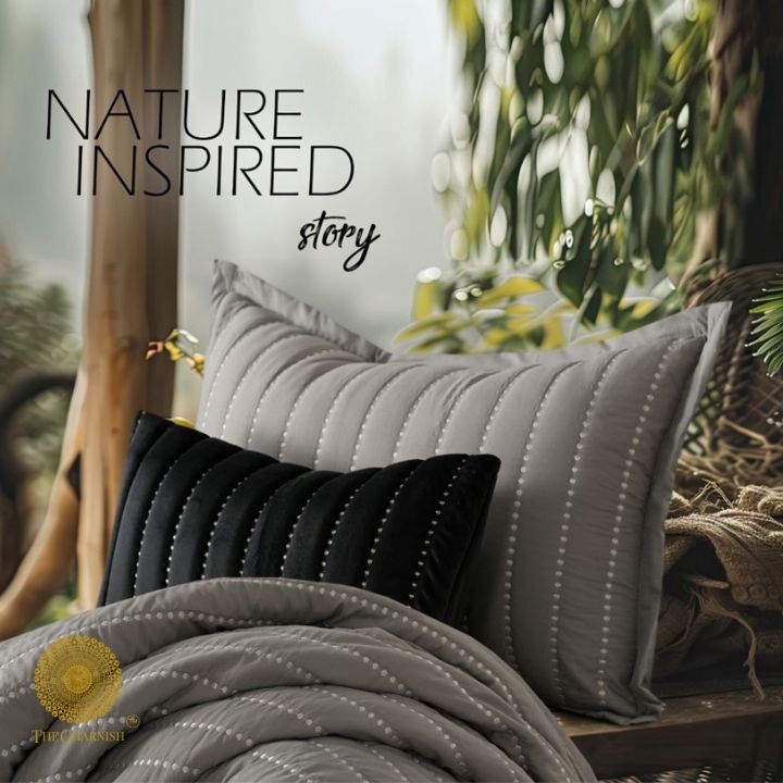 Moon Light Designer Quilted Bedding Set of 5 Pcs - The Gharnish - A Unit of Satkala Creations