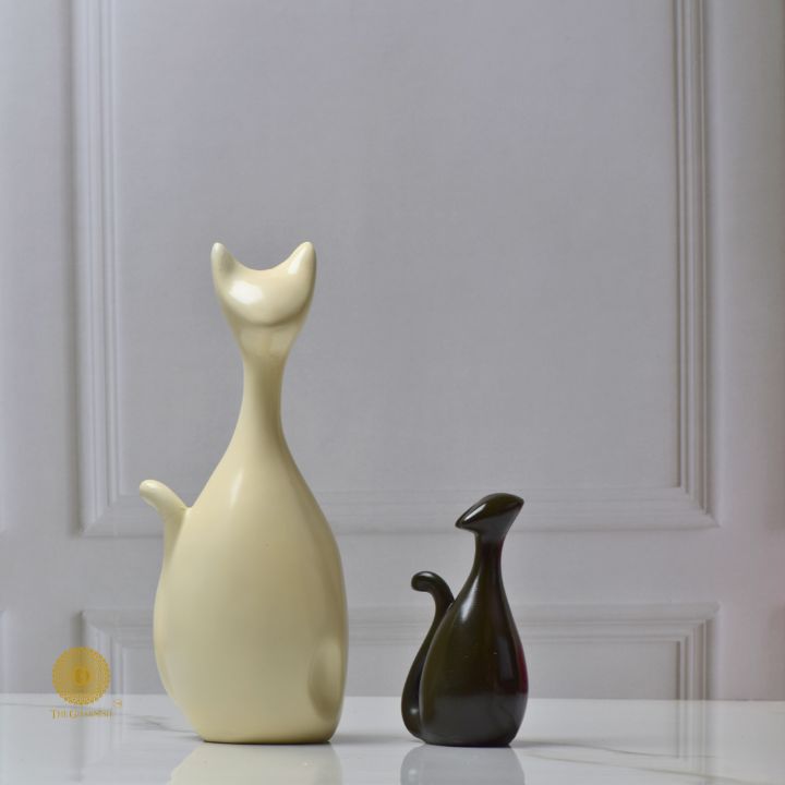 Cat Family Figurine Table Top Decor - The Gharnish - A Unit of Satkala Creations