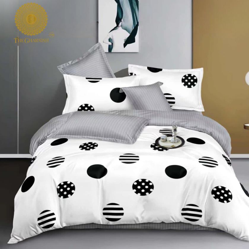 Black Forest 4 Pieces REVERSIBLE Comforter Set - The Gharnish - A Unit of Satkala Creations