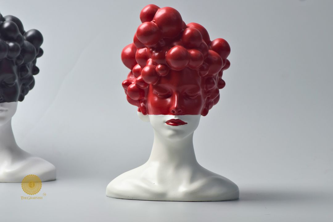 Modern Stylish Lady Face Statue - The Gharnish - A Unit of Satkala Creations