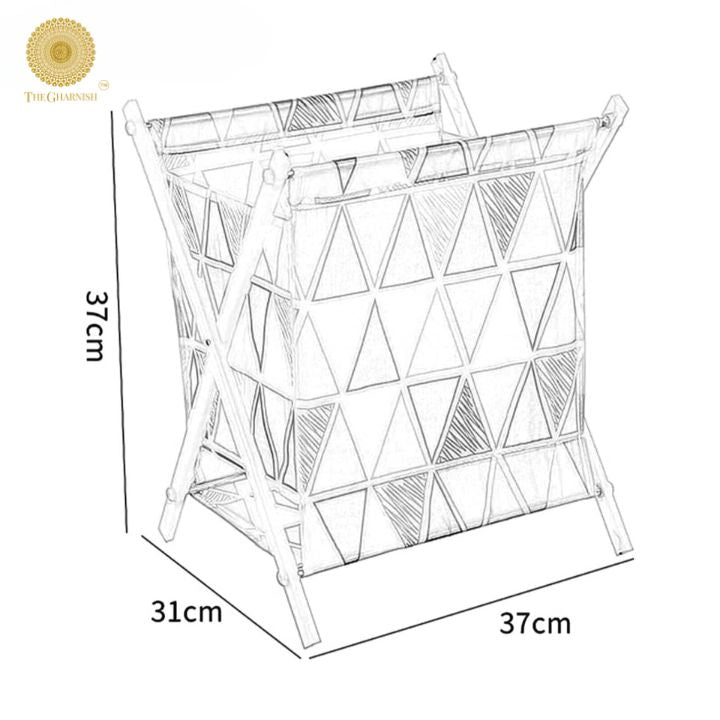 Folding Laundry Basket - The Gharnish - A Unit of Satkala Creations