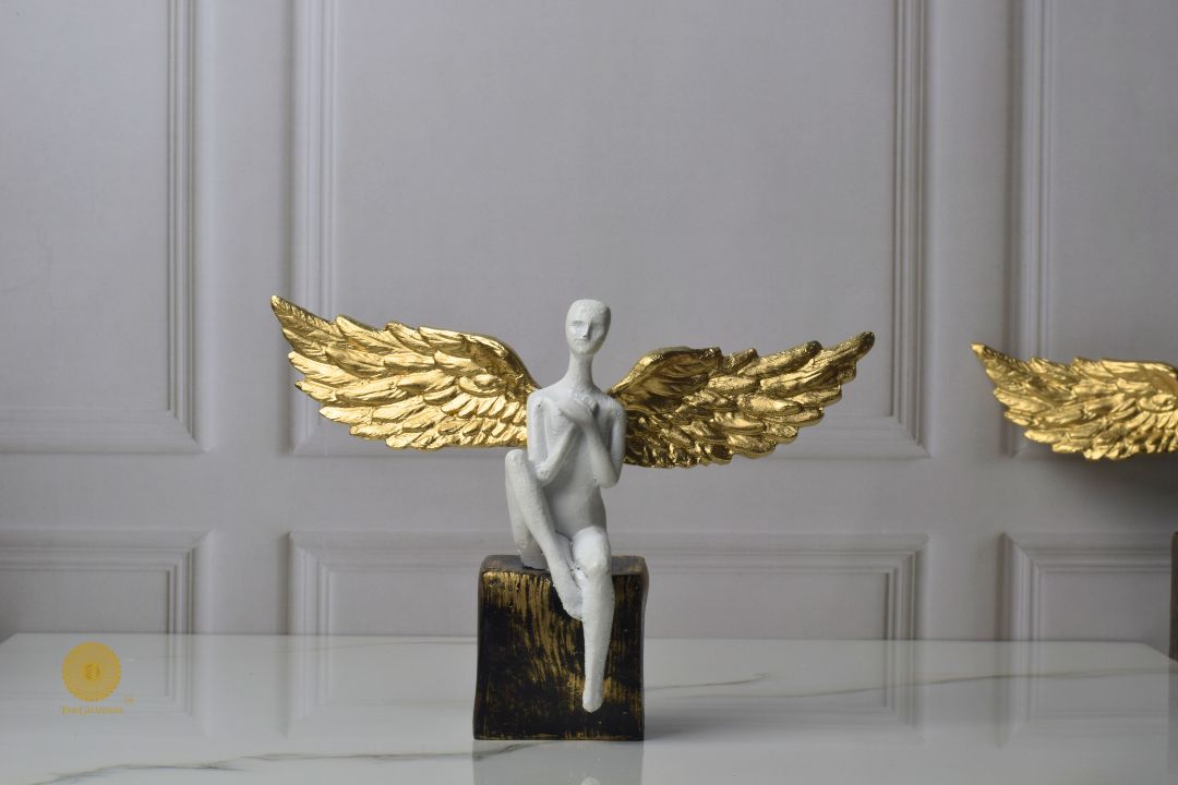 Fairy with Golden Wings (9x7 Inches) - The Gharnish - A Unit of Satkala Creations