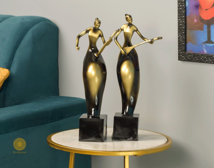 Musical Art Lady Showpiece - The Gharnish - A Unit of Satkala Creations