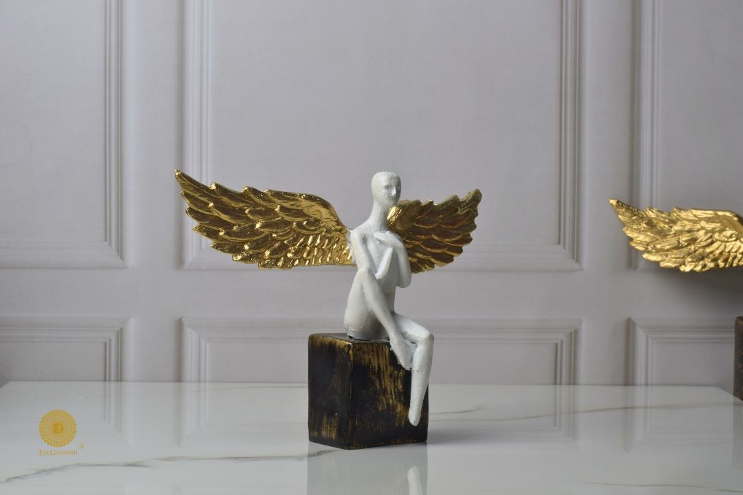 Fairy with Golden Wings (9x7 Inches) - The Gharnish - A Unit of Satkala Creations