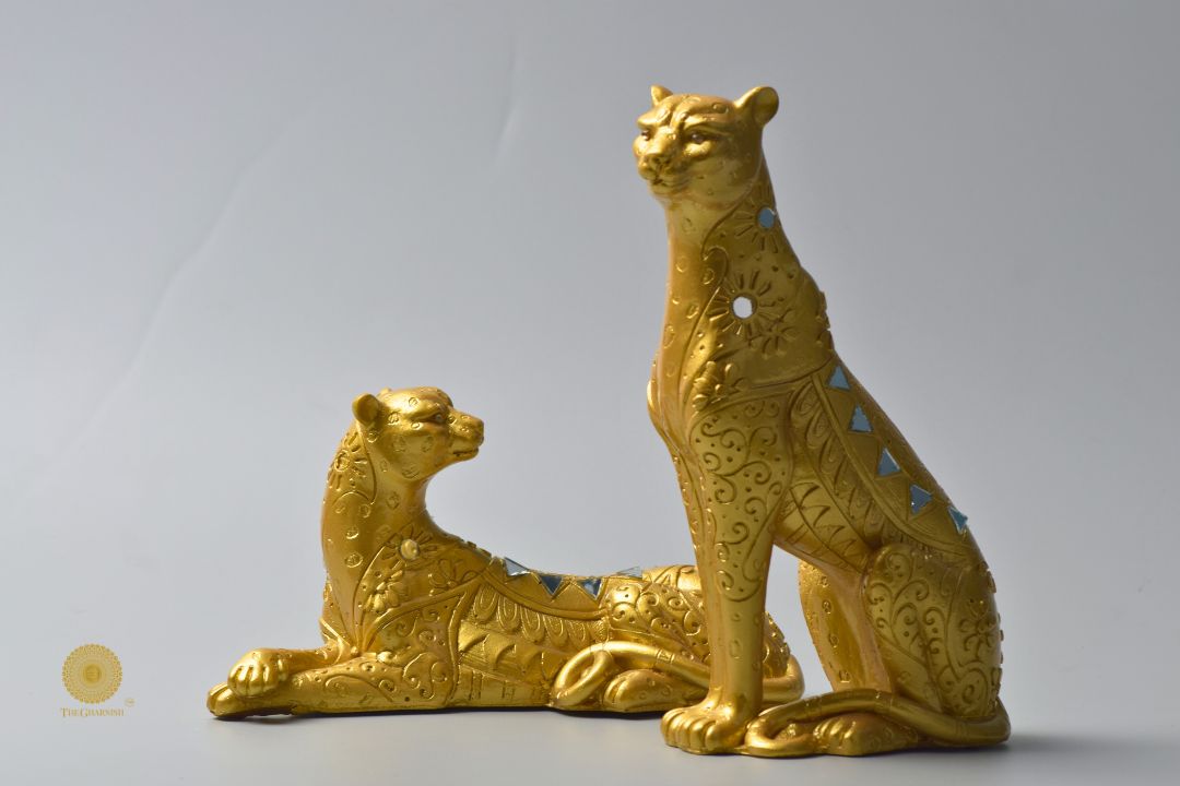 Golden Leopard Figurine - The Gharnish - A Unit of Satkala Creations