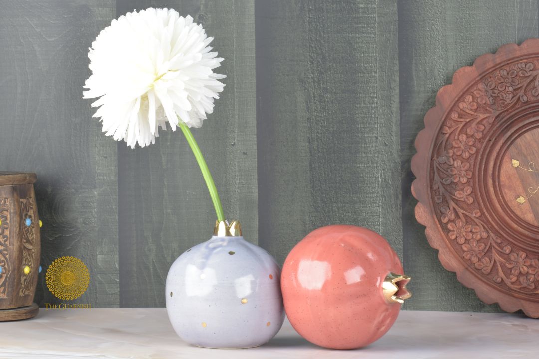 Pomegranate Small Vase - The Gharnish - A Unit of Satkala Creations