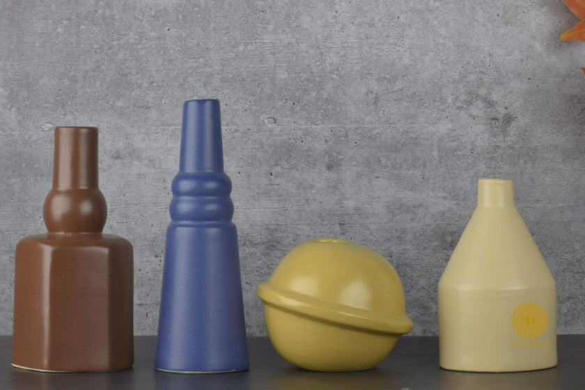 Ceramic Planet Shape Vases - The Gharnish - A Unit of Satkala Creations