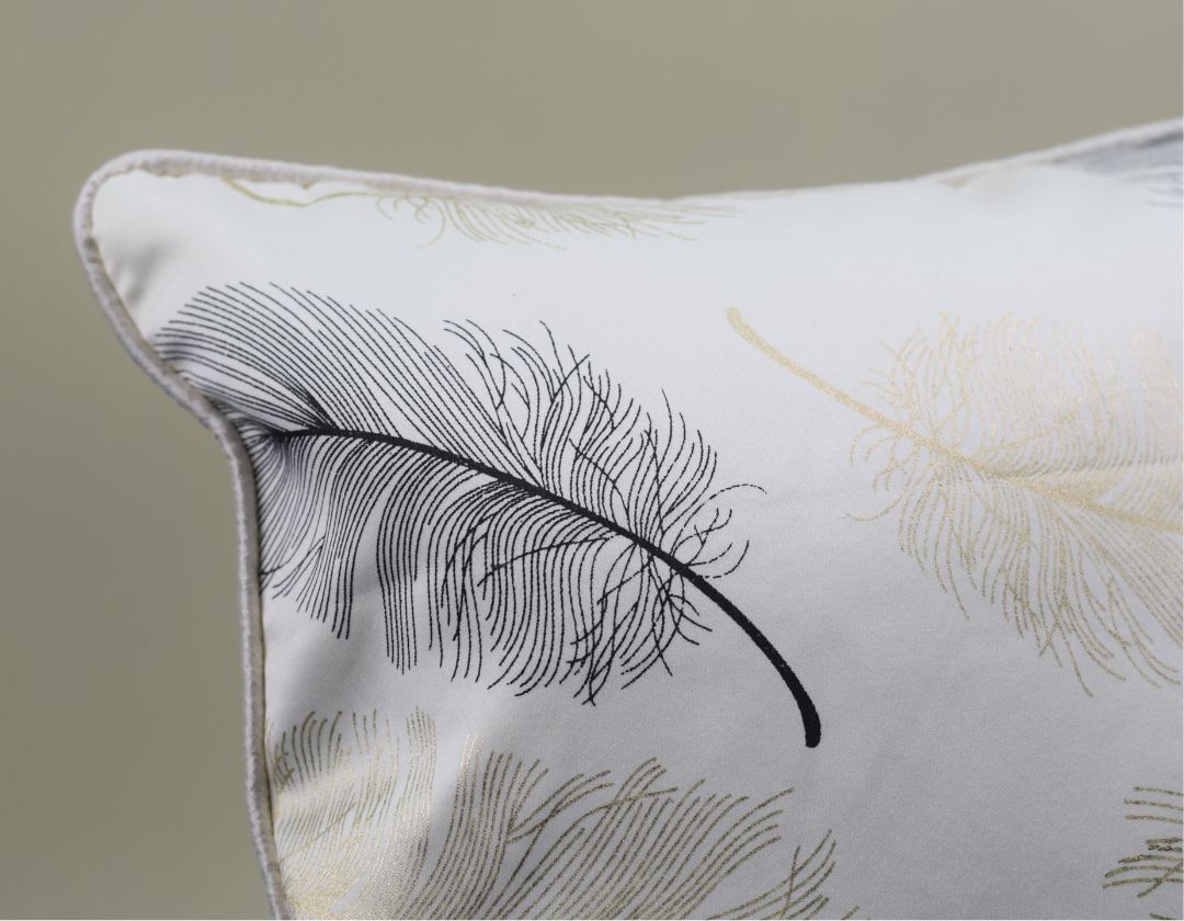Leaf Printed Cushions Covers set of 2 - The Gharnish - A Unit of Satkala Creations