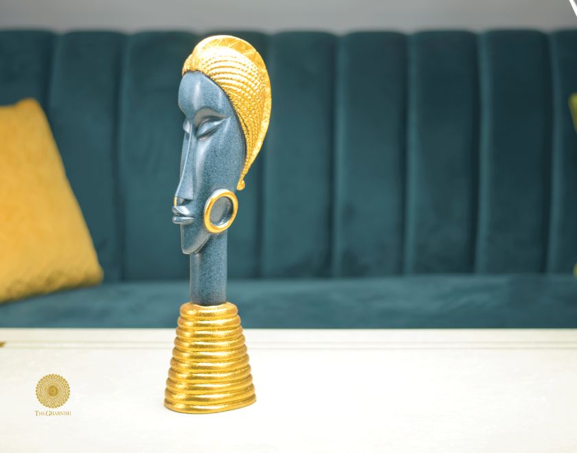 Decorative African Totem Statue (4x17 Inches) Each Approx - The Gharnish - A Unit of Satkala Creations