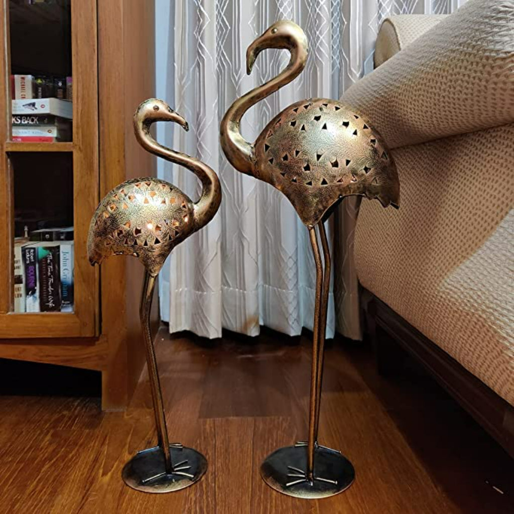Antique Duck Metal Tealight Holder Set of 2 - The Gharnish - A Unit of Satkala Creations