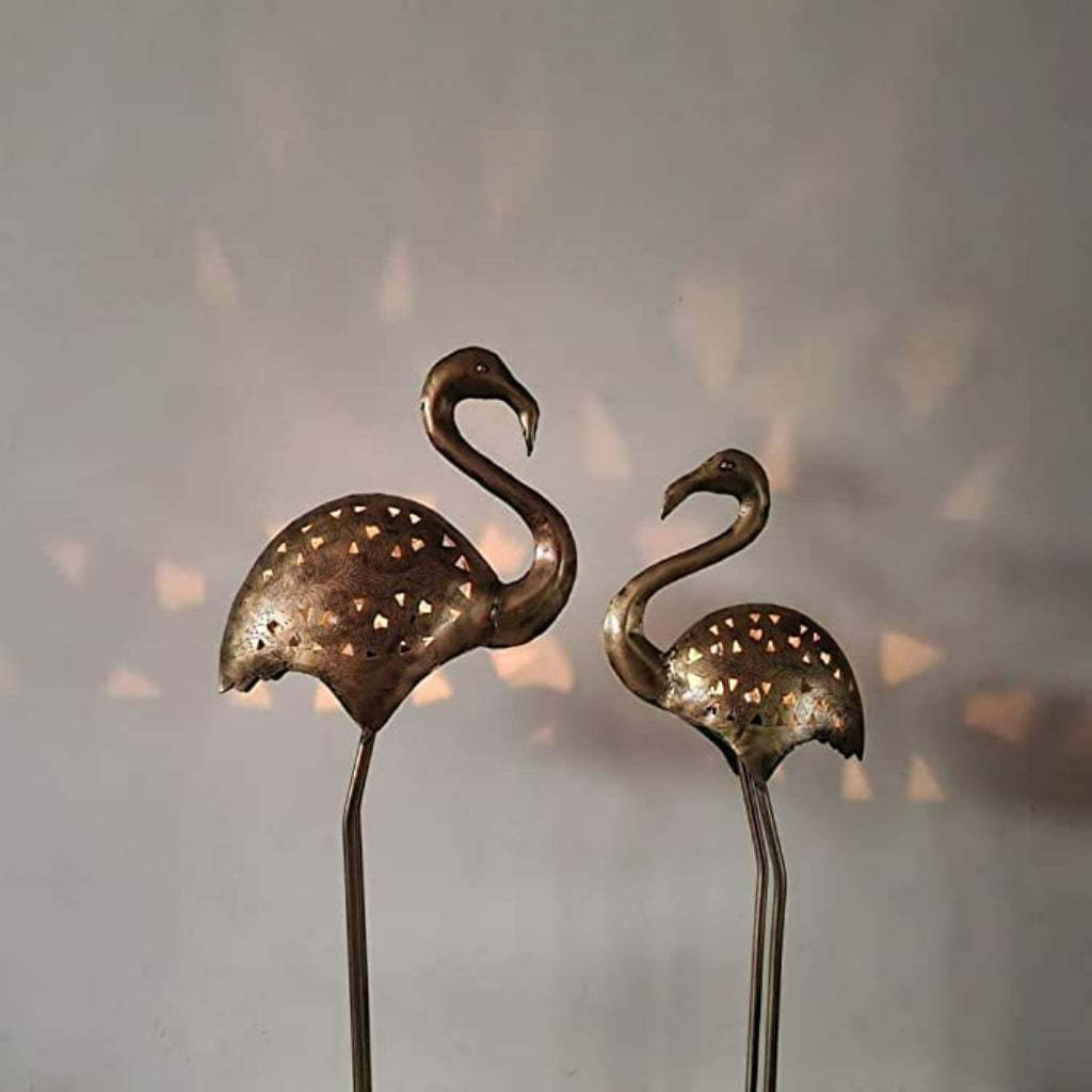 Antique Duck Metal Tealight Holder Set of 2 - The Gharnish - A Unit of Satkala Creations