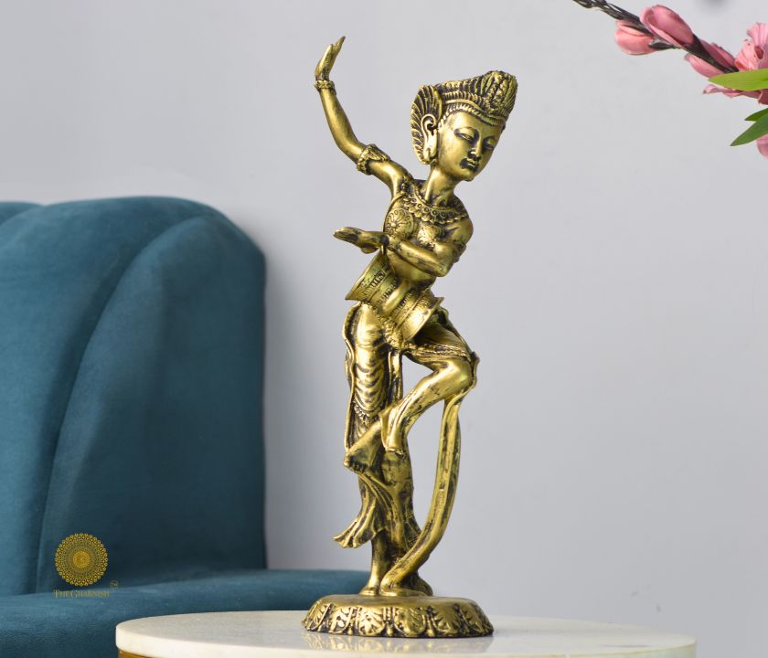 Classical Dance Pose Lady statue - The Gharnish - A Unit of Satkala Creations