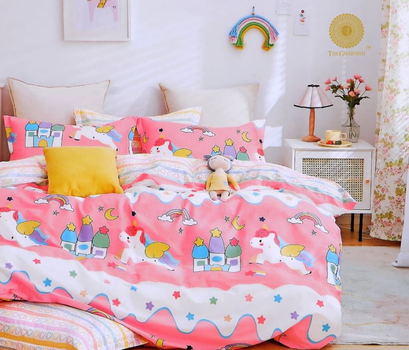 Pink for Princess Bedding Set - The Gharnish - A Unit of Satkala Creations