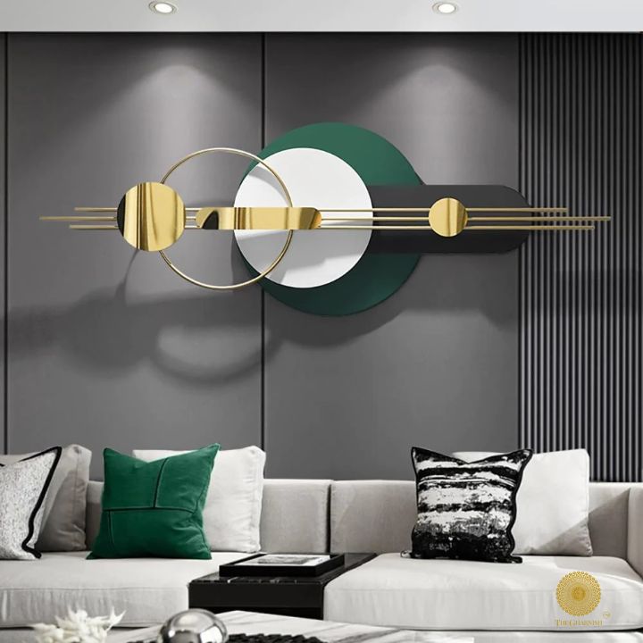 Metallic Geomatric Wall Art (48x23 Approx) - The Gharnish - A Unit of Satkala Creations
