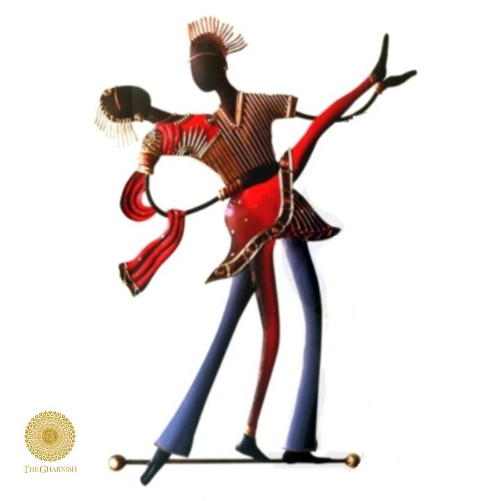 Metallic Wall Art Salsa Dance ( 26 x 18 Inches) - The Gharnish - A Unit of Satkala Creations