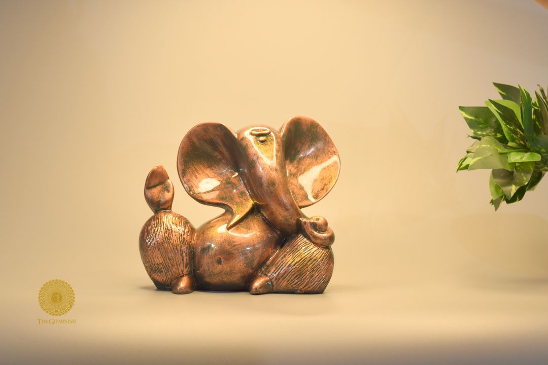 Rustic Ganesha Statue - The Gharnish - A Unit of Satkala Creations