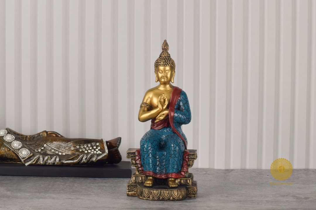 Majestic Buddha Statue - The Gharnish - A Unit of Satkala Creations