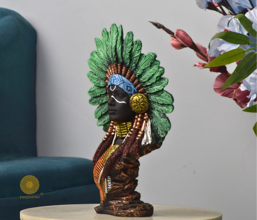 Traditional Trible Decorated Women Statue / Modren Art - The Gharnish - A Unit of Satkala Creations