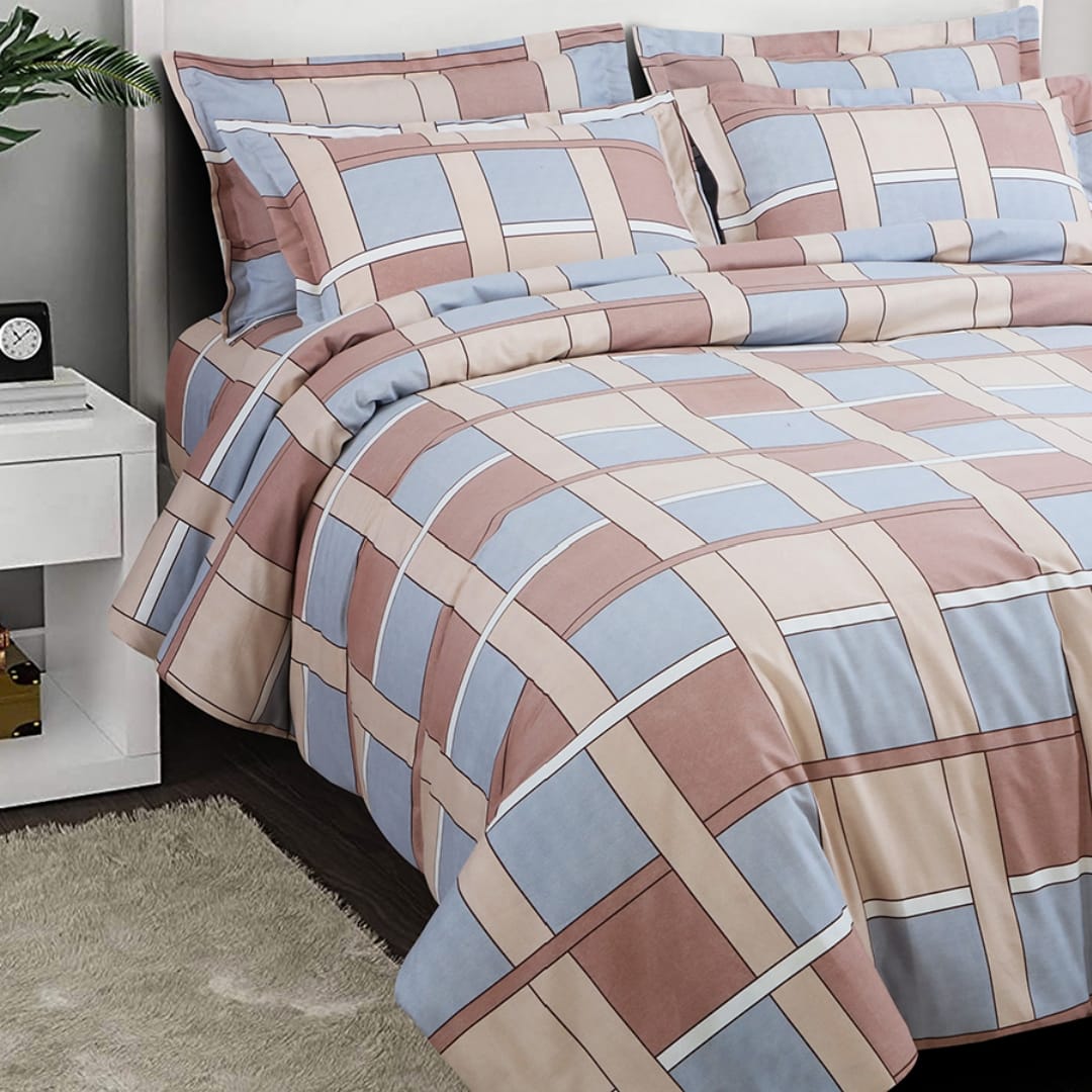 100 % Cotton Vintage 3 Pcs Bedding Set - The Gharnish - A Unit of Satkala Creations