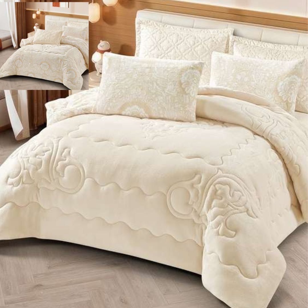 Milky 6 Pcs Luxury & Warm Winter Quilt Set - The Gharnish - A Unit of Satkala Creations