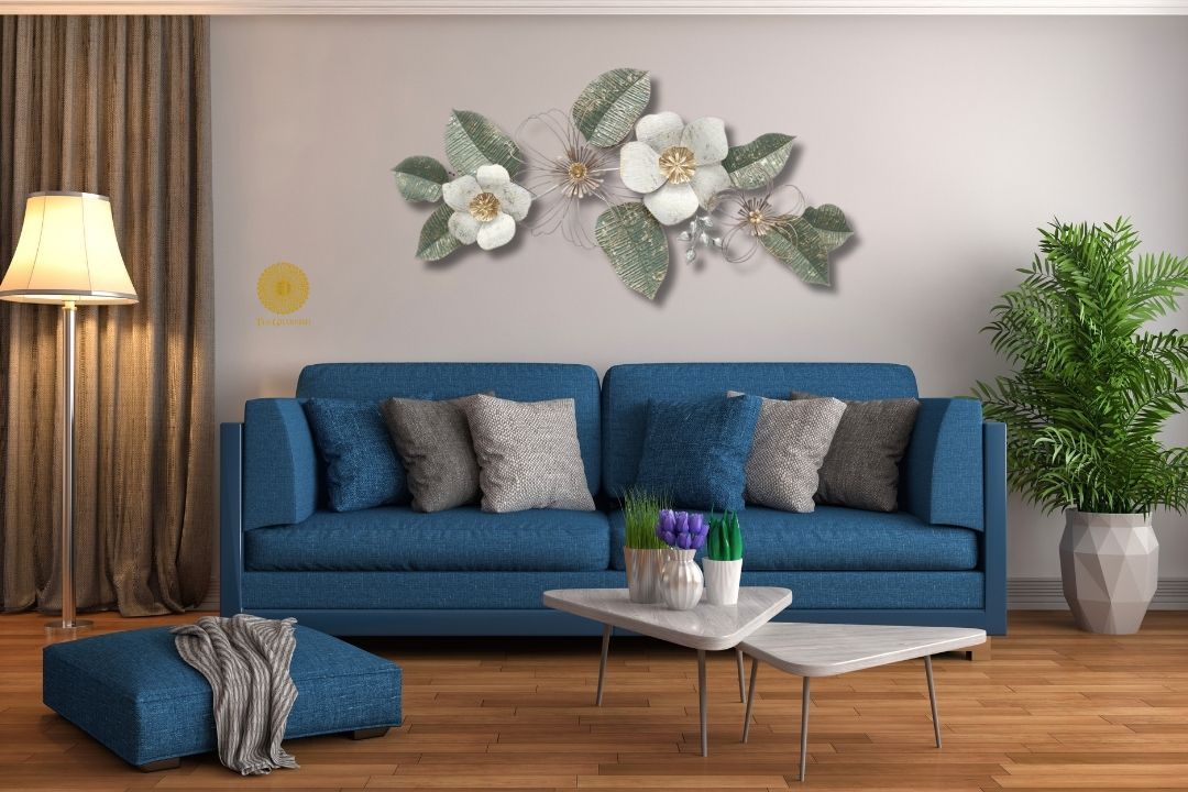 Soothing Flower Wall Affair - 48 x 24 Inches - The Gharnish - A Unit of Satkala Creations
