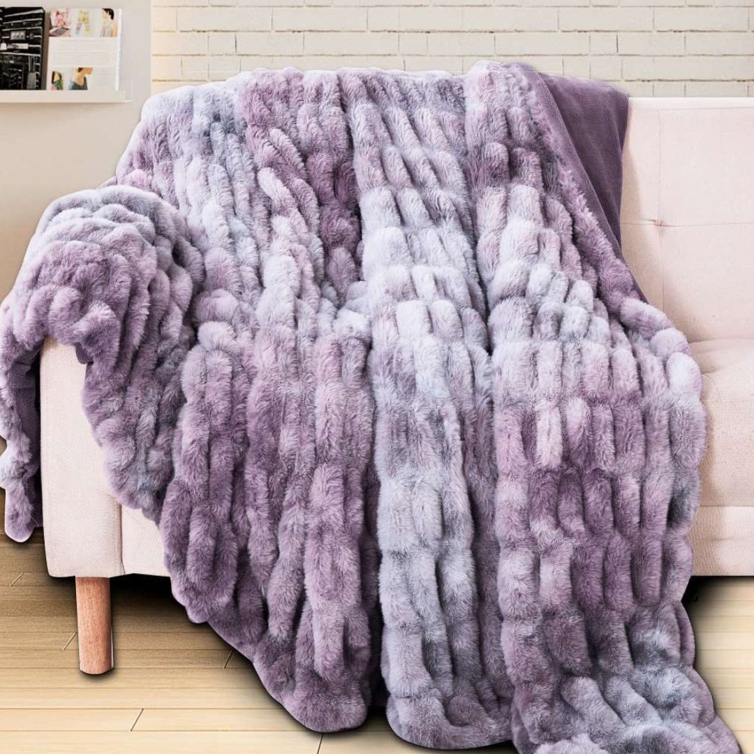 Snow Lux Light wear and Cozy Faux Fur Blanket - The Gharnish - A Unit of Satkala Creations