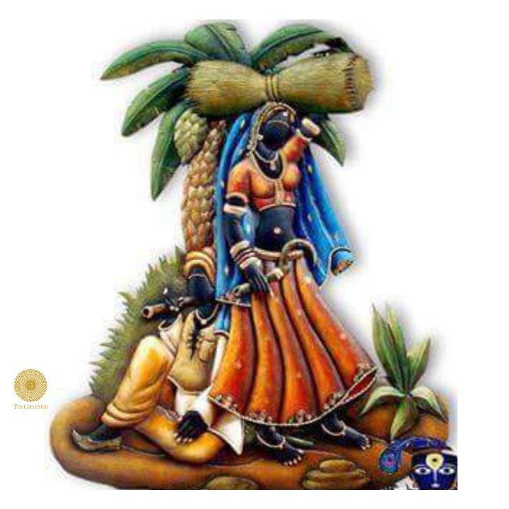Farmer Couple Rustic Wall Art - The Gharnish - A Unit of Satkala Creations