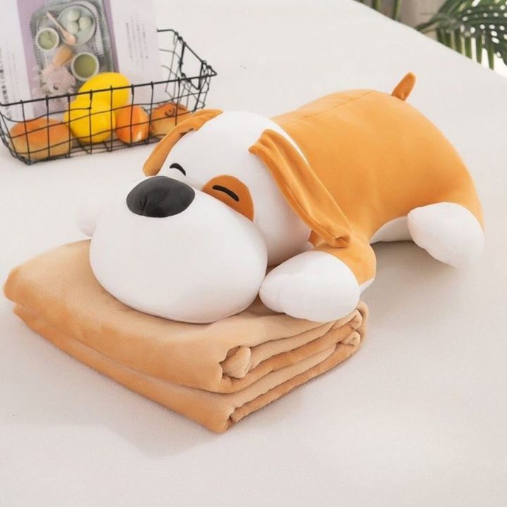 Dear Puppy Super Soft Toy with Ac Blanket Inside - The Gharnish - A Unit of Satkala Creations
