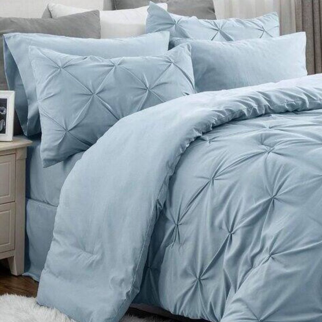 Super Premium King Size Cotton Blend Solid Reversible Comforter 4 Pcs Set - The Gharnish - A Unit of Satkala Creations