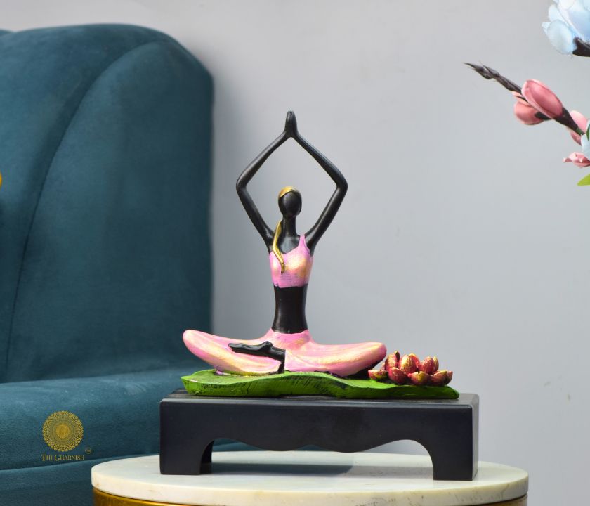 Tree Pose Yoga Lady Statue - The Gharnish - A Unit of Satkala Creations