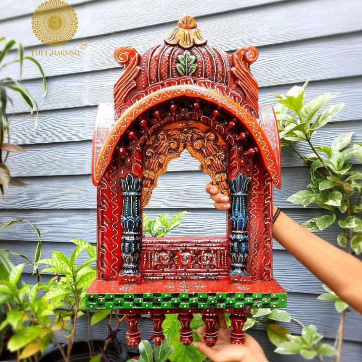 Mehrab Decorative Wooden Jharokha Wall Hanging - The Gharnish - A Unit of Satkala Creations