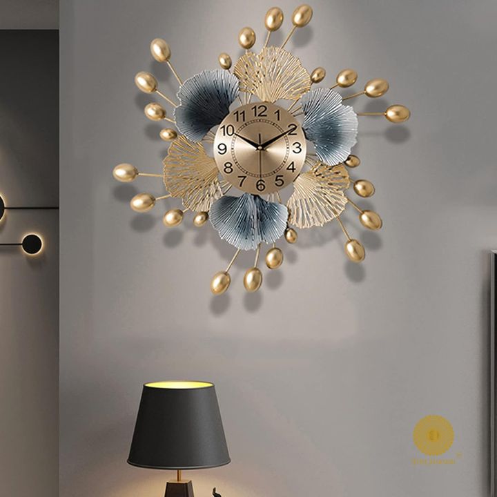 Flower Petals Wall Clock (24 Inches Dia) - The Gharnish - A Unit of Satkala Creations