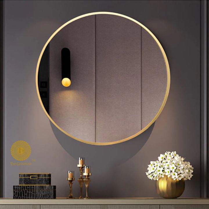 Metallic Ring Wall Mirror (20 Inches) - The Gharnish - A Unit of Satkala Creations