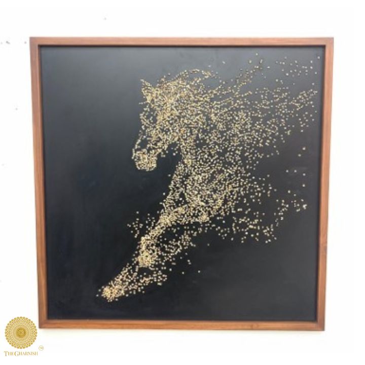Stallion Spirit Horse Wall Art (36x36 Inches) - The Gharnish - A Unit of Satkala Creations