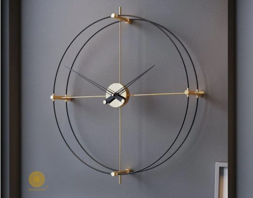 Make a statement with this stylish 24” double-ring wall clock. Expertly designed from durable metal, this clock adds a modern touch to any room – timeless and sleek. Great for any indoor space.
