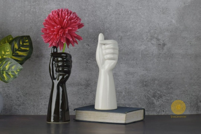 Creative Set of Hands Vase - The Gharnish - A Unit of Satkala Creations