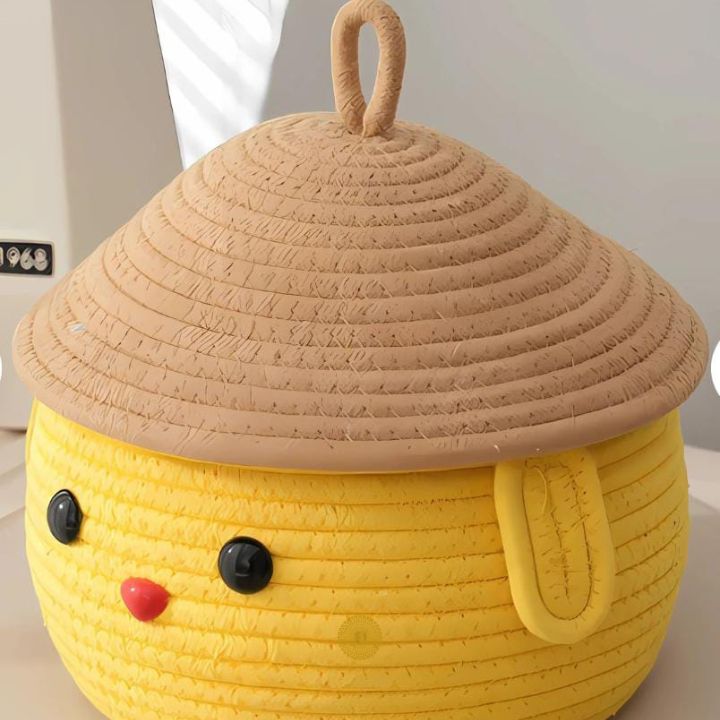 Cartoon Dog Cotton Rope Multipurpose Storage Basket - The Gharnish - A Unit of Satkala Creations