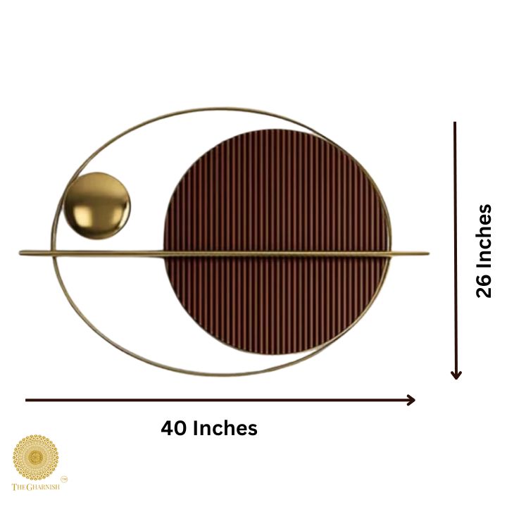 Oval Ring Geomatric Wall Art (40X26 Inches) - The Gharnish - A Unit of Satkala Creations