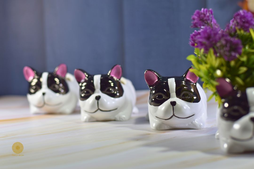 Miniature Dog Table Planter - The Gharnish - A Unit of Satkala Creations