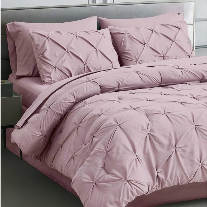 Super Premium King Size Cotton Blend Solid Reversible Comforter 4 Pcs Set - The Gharnish - A Unit of Satkala Creations
