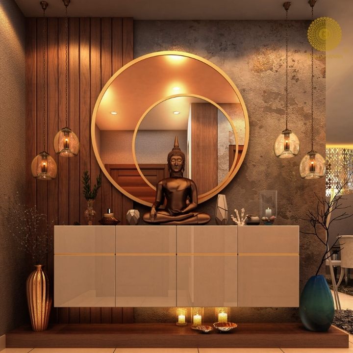 Metallic Reflector Wall Mirror - The Gharnish - A Unit of Satkala Creations