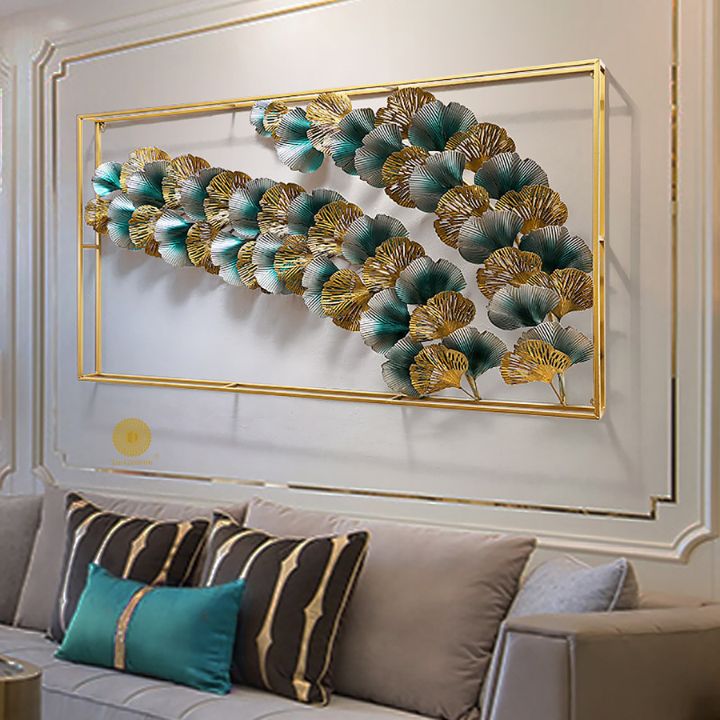 Waving Flower Frame Wall Art (48x24 Inches) - The Gharnish - A Unit of Satkala Creations