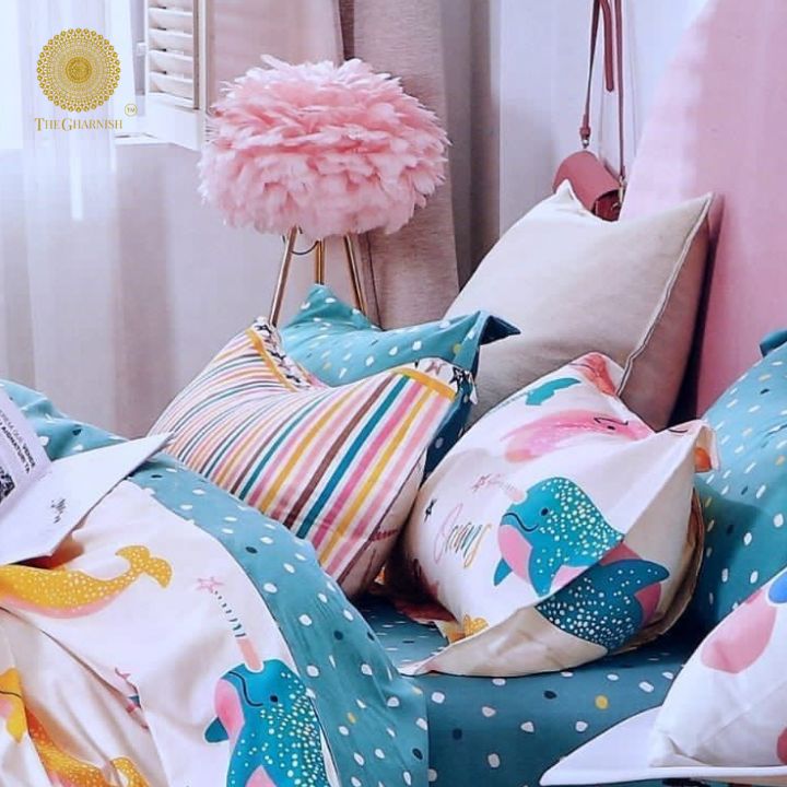 Liitle Fishy Mess for kids Bedding Set - The Gharnish - A Unit of Satkala Creations