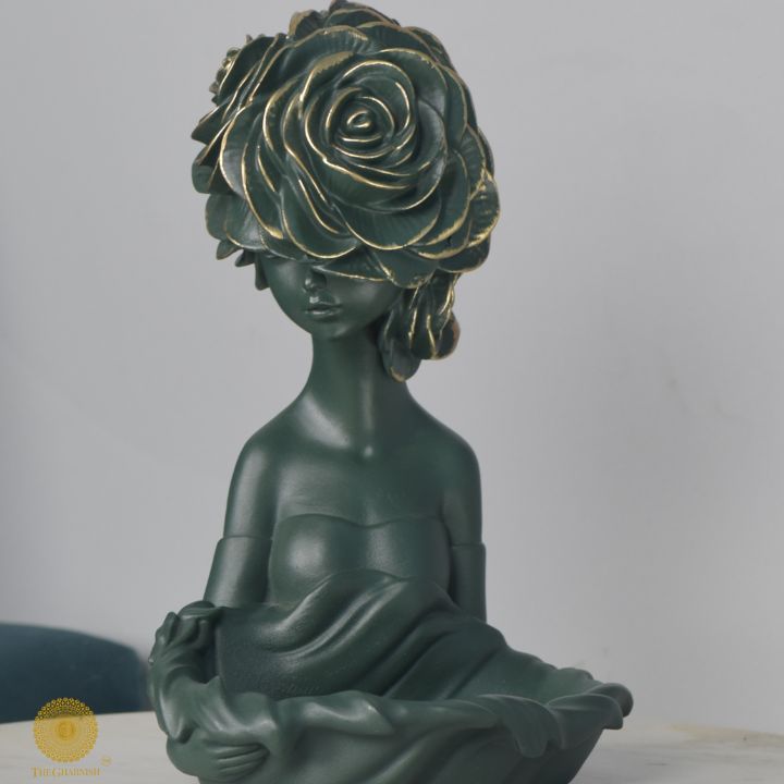 Cute Lady Platter (7x10 Inches) - The Gharnish - A Unit of Satkala Creations